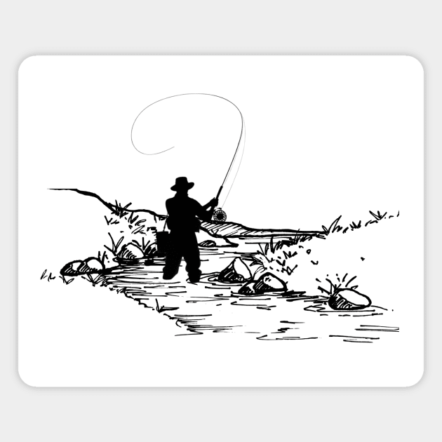 Fly Fishing Shirt Fishing Shirt Fishing Gift for Dad Fishing Tshirt Fisherman Gift Men's Fishing Shirt Fly Fishing Gift Fathers Day Gift Magnet by HoosierDaddy